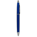 Ball Point Pen, With Stylus - Blue- Pad Printed